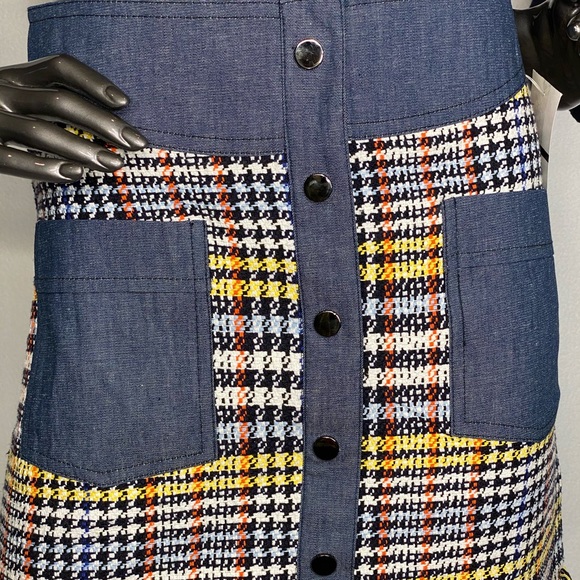 EBBY and I MULTICOLOR SNAP TWEED SKIRT - Picture 6 of 12